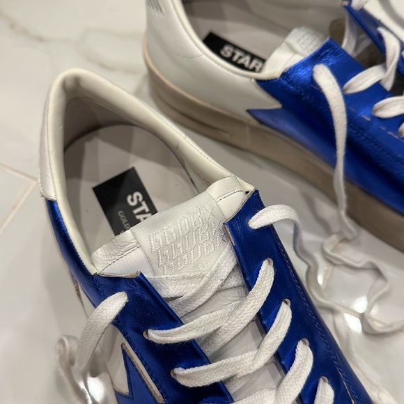 Golden Goose Stardan metallic blue sneakers sz 42 - Picture 4 of 6